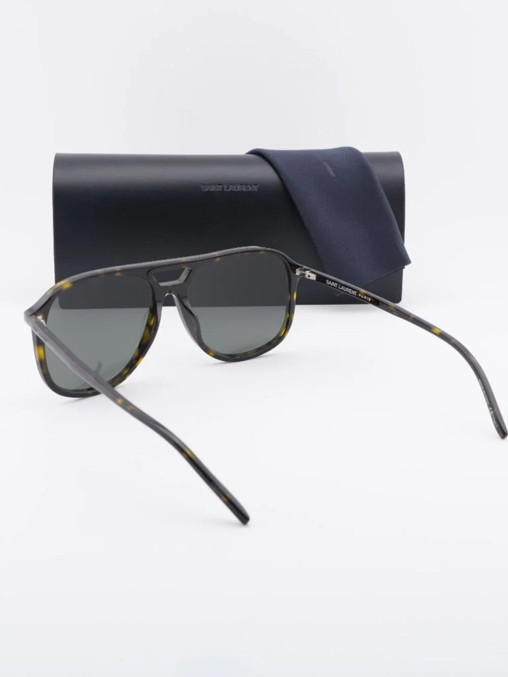 Saint Laurent SL476 004 Aviator Sunglasses - Havana / Grey